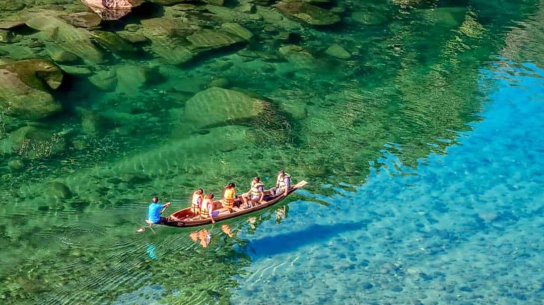 Umngot River in Dawki, Meghalaya - Clearer Than a Crystal